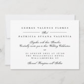 Invitation Calligraphie Formale Noire Classique Mariage Éléga (Devant)