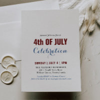 Calligraphie formelle 4 juillet Célébration