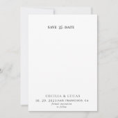 Invitation Calligraphie formelle Mariage Enregistrer la date (Devant)