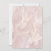 Invitation Calligraphie géométrique en marbre rose pâle Provi (Dos)