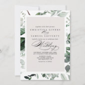 Invitation Calligraphie géométrique Mariage avant et arrière (Devant)