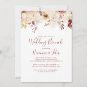 Invitation Calligraphie Graceful Floral Mariage Brunch (Devant)