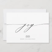 Invitation Calligraphie Joy Branded Logo Entreprise Noël (Devant)