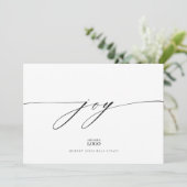 Invitation Calligraphie Joy Branded Logo Entreprise Noël (Debout devant)