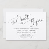 Invitation Calligraphie Kraft simple Dîner de répétition rust (Devant)