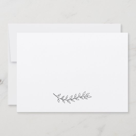 Invitation Calligraphie Kraft simple Dîner de répétition rust (Dos)