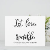 Invitation Calligraphie | "Laissez briller l'amour" enseigne  (Debout devant)