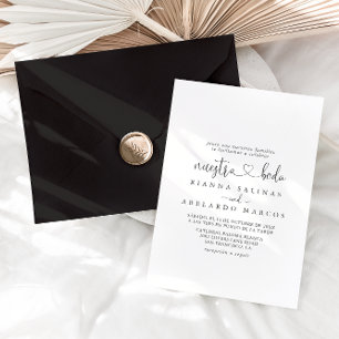 Invitation Calligraphie Love Script fantaisie Nuestra Boda Ma