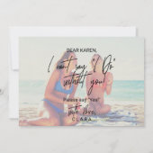 Invitation Calligraphie lunaire | Faded Photo Maid Of Honor (Dos)