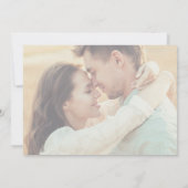 Invitation Calligraphie lunaire | Mariage photo horizontal (Dos)