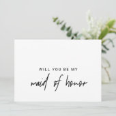 Invitation Calligraphie lunaire | Photo Retour Maid Of Honor (Debout devant)