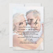 Invitation Calligraphie lunaire | Renouvellement du Vow photo (Devant)