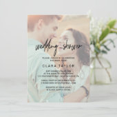 Invitation Calligraphie lunaire | Wedding shower photo défraî (Debout devant)