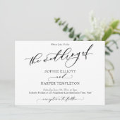 Invitation Calligraphie Luxueuse Simple Le Mariage De (Debout devant)