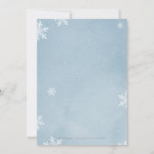 Invitation Calligraphie manuscrite bleue Noël (Dos)