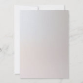 Invitation Calligraphie manuscrite simple argent brillant (Dos)