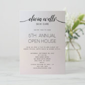 Invitation Calligraphie manuscrite simple argent brillant (Debout devant)