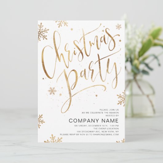 Invitation Calligraphie manuscrite simple Noël (Debout devant)