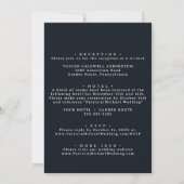 Invitation Calligraphie Mariage Noir Blanc Recto et Verso (Dos)