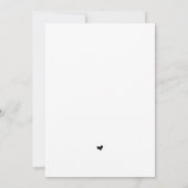 Invitation Calligraphie Mariage simple, Script noir, Mariage (Dos)