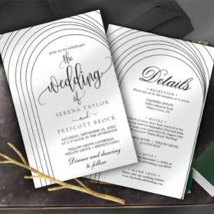 Invitation Calligraphie minimale en un seul Mariage