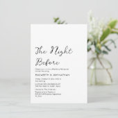 Invitation Calligraphie Minimale La Nuit Avant L'Invitation (Debout devant)