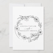 Invitation Calligraphie minimale Le mariage du Mariage (Dos)