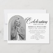 Invitation Calligraphie minimale linéaire Célébration de la v (Devant)