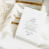 Invitation Calligraphie minimale Mariage classique noir et bl