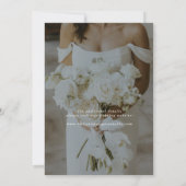 Invitation Calligraphie Minimale Moderne Photo Enregistrer La (Dos)