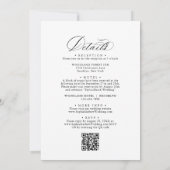 Invitation Calligraphie minimaliste élégante QR Code Mariage (Dos)