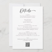 Invitation Calligraphie minimaliste en un seul Mariage (Dos)