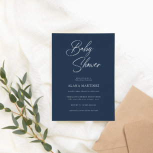 Invitation Calligraphie minimaliste moderne   BABY SHOWER