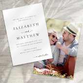 Invitation Calligraphie minimaliste moderne Mariage photo