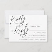 Invitation Calligraphie minimaliste moderne Mariage RSVP (Devant)