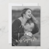 Invitation Calligraphie minimaliste moderne noms photo (Dos)