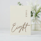 Invitation Calligraphie minimaliste Tableau huit Numéro de ta (Debout devant)