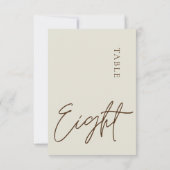Invitation Calligraphie minimaliste Tableau huit Numéro de ta (Dos)