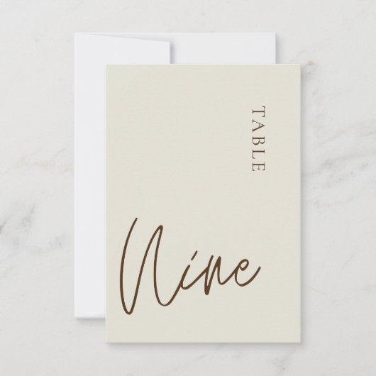 Invitation Calligraphie minimaliste Tableau neuf Numéro de ta (Devant)