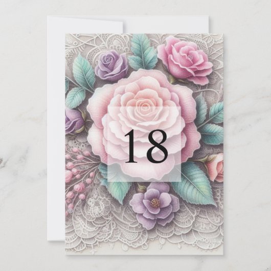 Invitation Calligraphie minimaliste texto anniversaire (Devant)