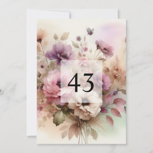 Invitation Calligraphie minimaliste texto anniversaire (Devant)