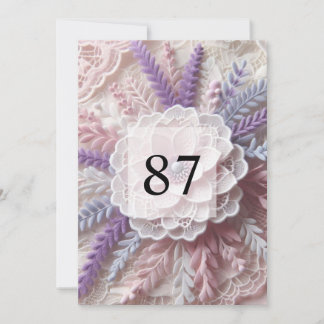 Invitation Calligraphie minimaliste texto anniversaire