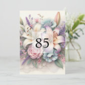 Invitation Calligraphie minimaliste texto anniversaire (Debout devant)