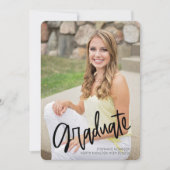 Invitation Calligraphie moderne 2023 Photo Graduation Party (Devant)