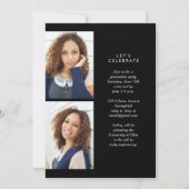 Invitation Calligraphie moderne Cinq Parti de graduation phot (Dos)