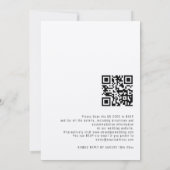 Invitation Calligraphie Moderne Code QR Mariage (Dos)