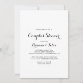 Invitation Calligraphie moderne Couples Douche (Devant)