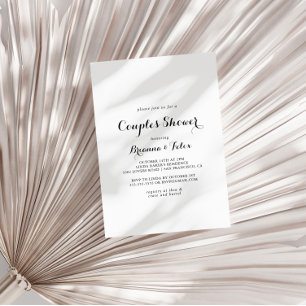 Invitation Calligraphie moderne Couples Douche