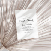 Invitation Calligraphie moderne Couples Douche