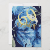 Invitation Calligraphie moderne de la Parties scintillant flo (Devant)